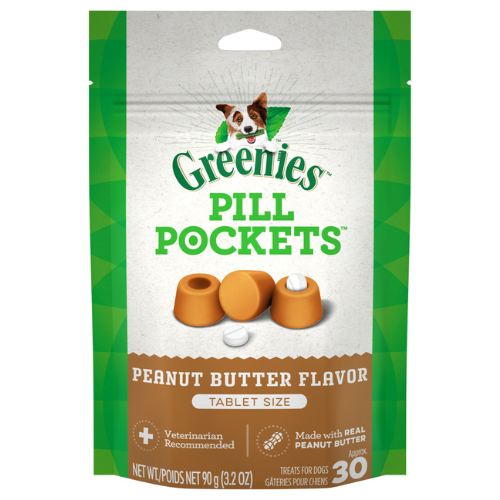 Greenies Pill Pocket Dog Tablets Peanut Butter 3.2oz
