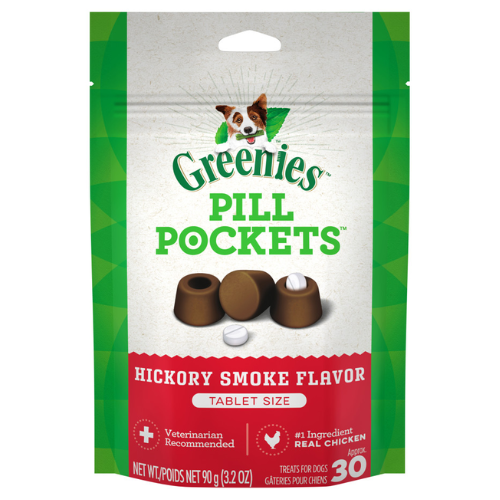 Greenies Pill Pocket Dog Tablets Hickory 3.2oz