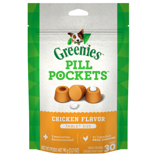 Greenies Pill Pocket Dog Tablets Chicken 3.2oz