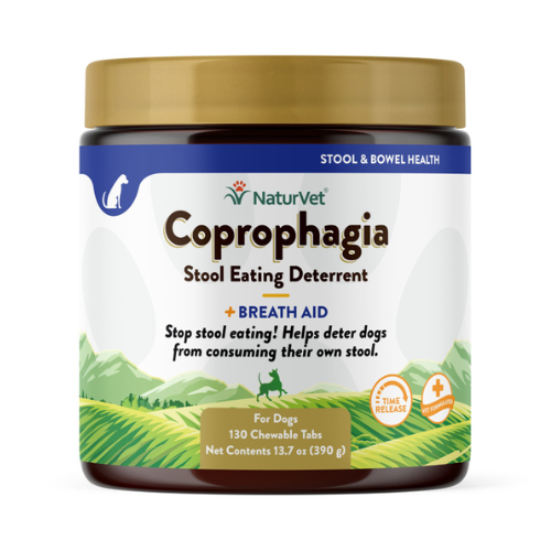 NaturVet Dog Coprophagia Stool Eating Deterrent Plus Breath Aid Chews 130CT
