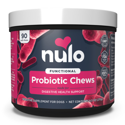Nulo Dog Probiotic Chews For Digestive Health Support 9.5oz