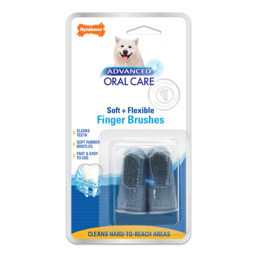 Nylabone Dental Dog Finger Brush 2 Pack