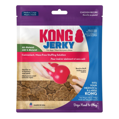 Kong Dog Treat Jerky Chicken Fits Medium To XL Kong