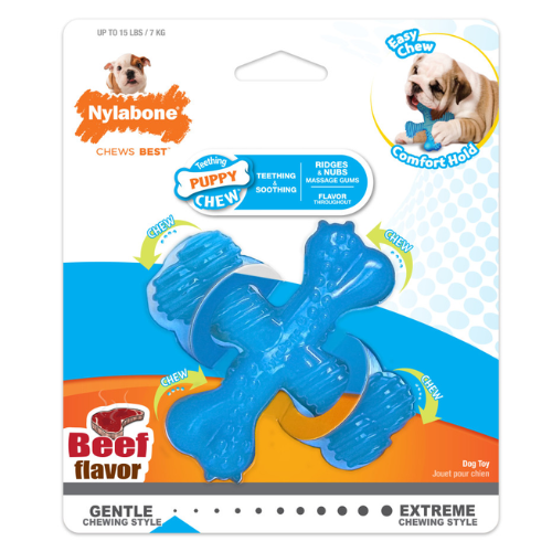 Nylabone Dura Chew Puppy X-Bone Beef