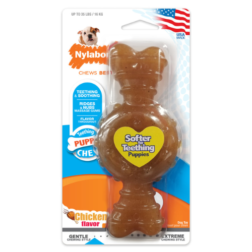 Nylabone Puppy Chew Toy Chicken Ring Wolf