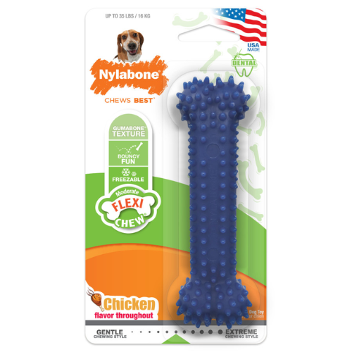 Nylabone Dental Chew Dog Toy Bone Wolf