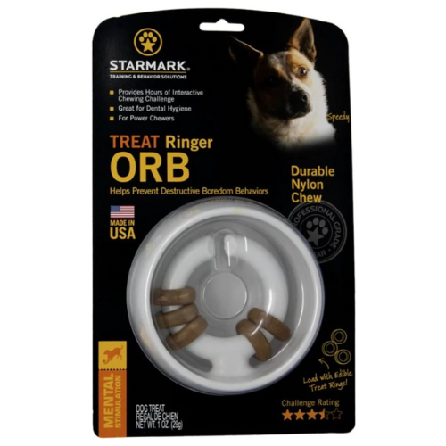 Starmark Dog Toy Treat Ringer Orb Tough Chew
