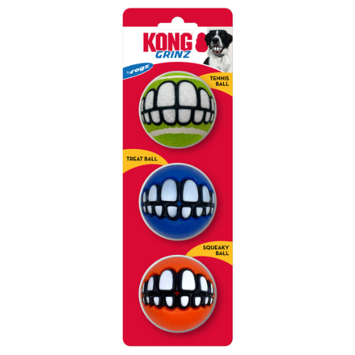 Kong Grinz by Rogz Dog Toy Medium 3 Pack