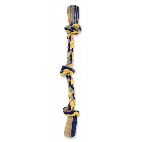 Mammoth Flossy Chew Dog Toy 3 Knot Tug Mini Color