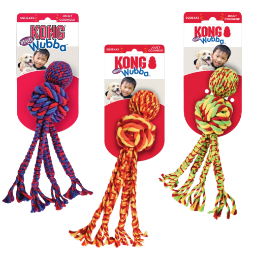 Kong Wubba Dog Toy Weaves with Rope Large