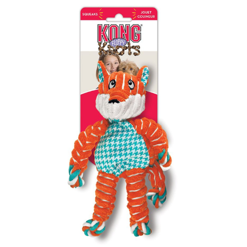 Kong Dog Toy Floppy Knots Fox  Medium / Large