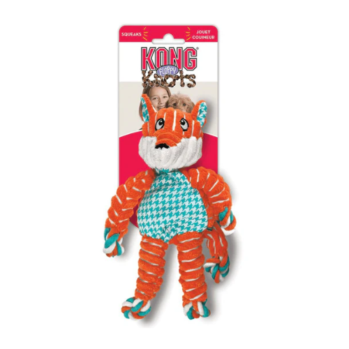 Kong Dog Toy Floppy Knots Fox Small / Medium