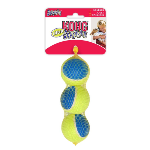 Kong Dog Toy Ultra Squeakair Ball Medium 3 Pack