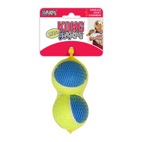 Kong Dog Toy Ultra Squeakair Ball Large 2 Pack