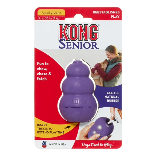 Kong Senior Dog Toy Rubber Purple Small