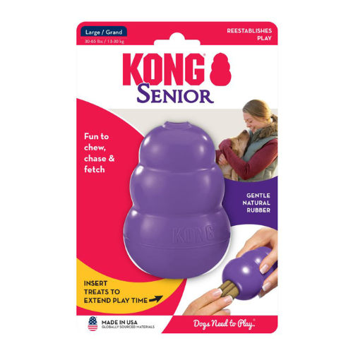 Kong Senior Dog Toy Rubber Purple Large