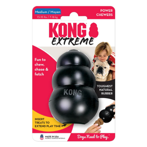 Kong Extreme Dog Toy Rubber Black Medium