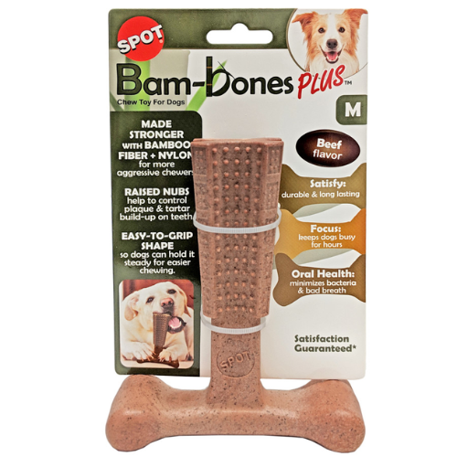Spot Dog Toy Bambone Nylon Dental Chew Plus Beef 6''