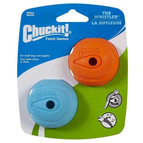 Chuckit! Dog Toy Whistle Ball Medium 2.5'' 2 Pack