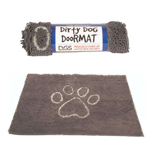 Dog Gone Smart Dirty Dog Doormat Large 35 x 26'' Gray