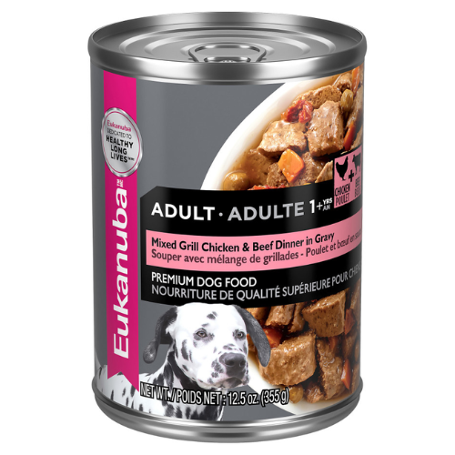 Eukanuba Adult Dog Mixed Grill Chicken & Beef Dinner in Gravy 12.5oz Can