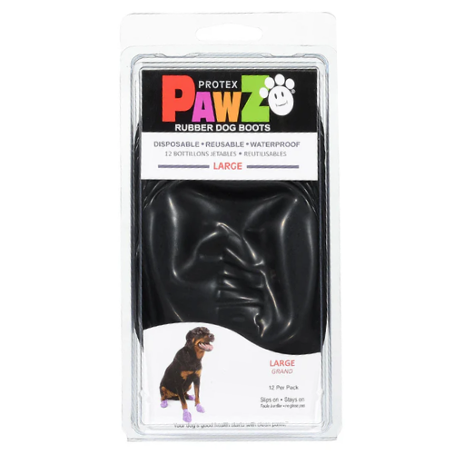 Pawz Dog Boots 100% Biodegradable Natural Rubber Large 12 Pack