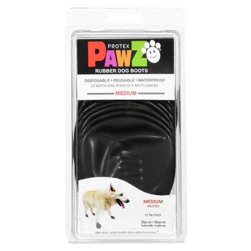 Pawz Dog Boots 100% Biodegradable Natural Rubber Medium 12 Pack