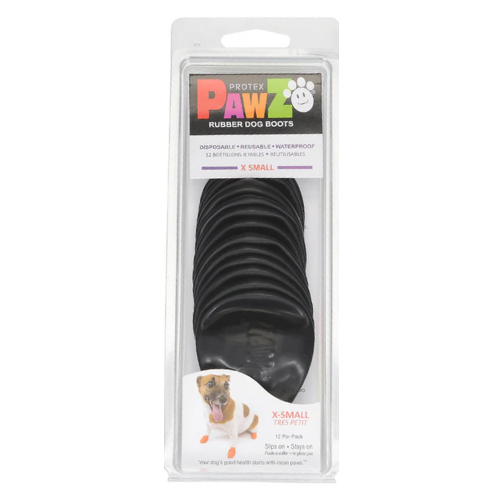 Pawz Dog Boots 100% Biodegradable Natural Rubber X-Small 12 Pack