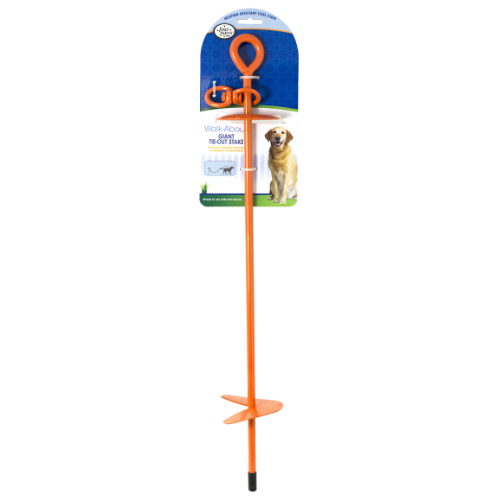 Four Paws Giant Dog Tie Out Solid Steel Stake 28'' Orange