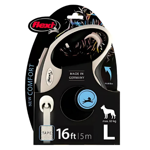Flexi Comfort Tape Dog Leash Retractable Large 16' Gray