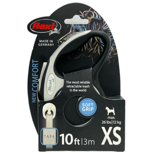 Flexi Comfort Tape Dog Leash Retractable X-Small 10' Gray