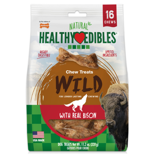 Nylabone Healthy Edibles Wild Small Dog Chews Bison 16k