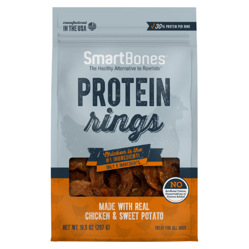 SmartBones Dog Treats Protein Rings Chicken 10.5oz