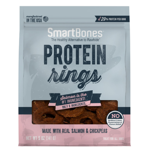SmartBones Dog Treats Protein Rings Salmon 5oz