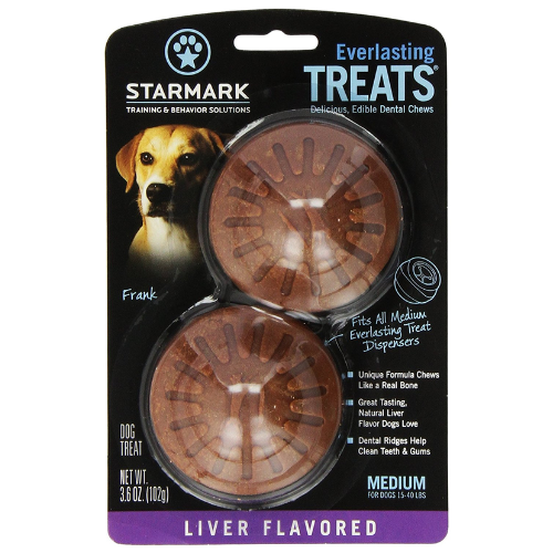 Starmark Everlasting Medium Dog Dental Treats Liver 2pk