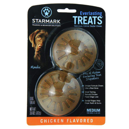 Starmark Everlasting Medium Dog Dental Treats Chicken 2pk