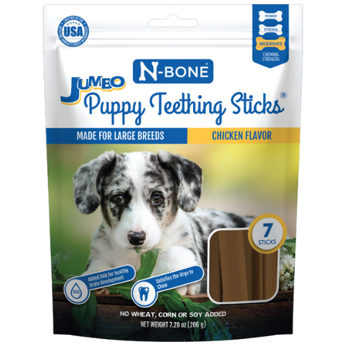 N-Bone Puppy Jumbo Teething Sticks Chicken 7pk