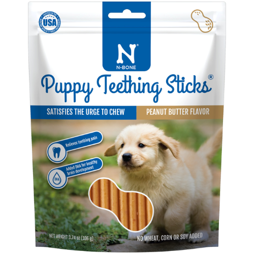 N-Bone Puppy Teething Sticks Peanut Butter 3.74oz