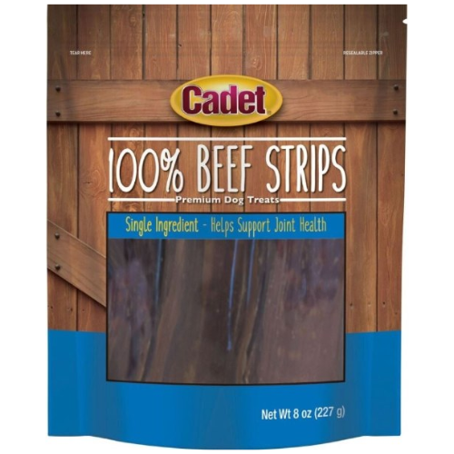 Cadet Dog Chews Butcher Beef Strips 8oz