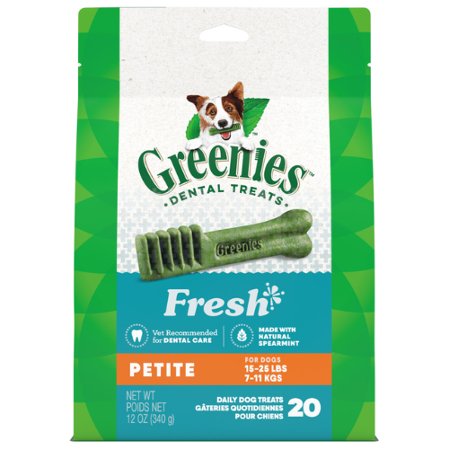 Greenies Dental Dog Treats Fresh Spearmint Petite 12oz