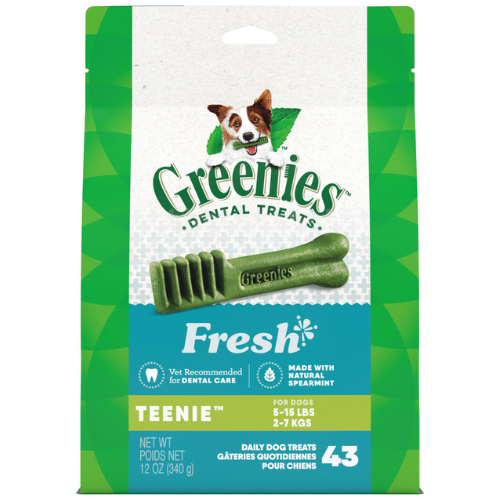 Greenies Dental Dog Treats Fresh Spearmint Teenie 12oz