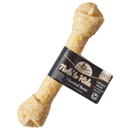 Fieldcrest Farms Nothin To Hide Collagen Dog Chew Chicken Knotted Bone 9"
