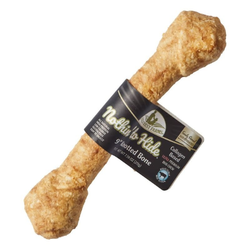 Fieldcrest Farms Nothin To Hide Collagen Dog Chew Beef Knotted Bone 9"