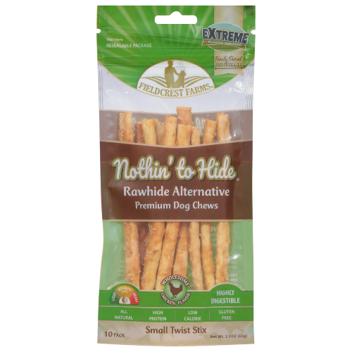 Fieldcrest Farms Nothin To Hide Collagen Dog Chews Small Chicken Twist Stix