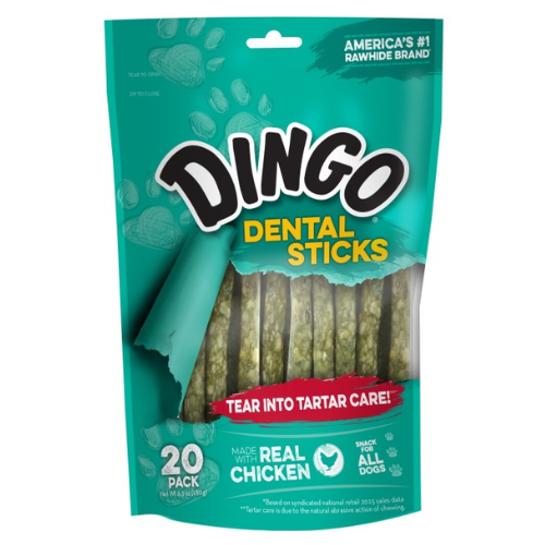 Dingo Dog Dental Sticks Chicken with Baking Soda 20pk