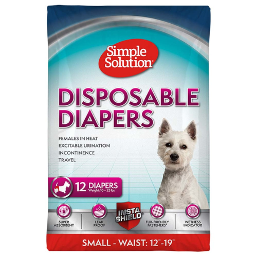 Simple Solution Dog Disposable Diaper Small 12 Pack