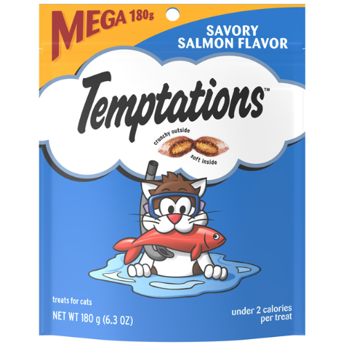 Temptations Mega Bag Cat Treats Salmon 6.3oz