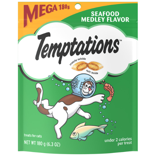 Temptations Mega Bag Cat Treats Seafood Medley 6.3oz
