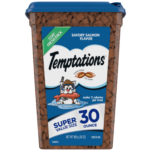 Temptations Cat Treats Savory Salmon Tub 30oz