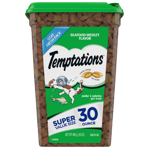 Temptations Cat Treats Seafood Medley Tub 30oz